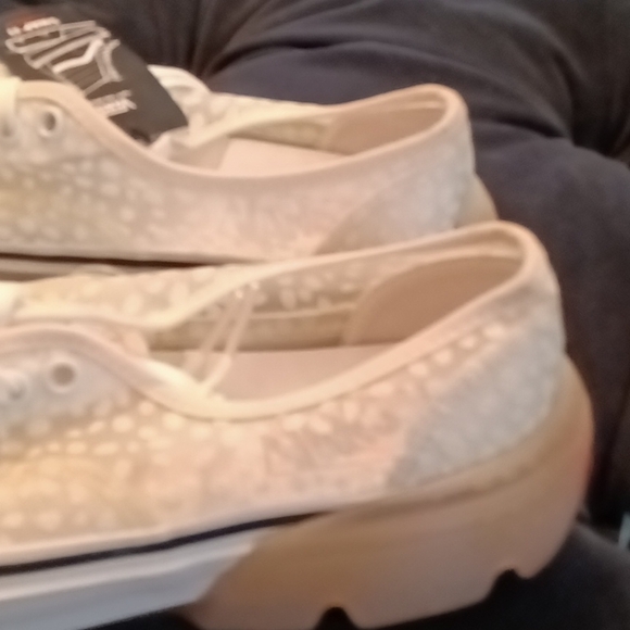 #53❤️ Vans Womens UA Authentic Mesh DX Modular (Dots) White Shoes - Picture 8 of 16